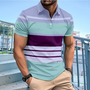<span class=keywords><strong>Polo</strong></span> de sport pour homme avec boutons brodés et imprimés numériquement – Collection été transfrontalière américaine en promotion rapide - Product Image 6