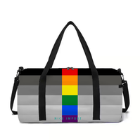 Sac de voyage unisexe (motif arc-en-ciel) pour femmes et hommes, sac de sport, sac de gym, sac fourre-tout léger, imperméable, pliable, pour week-end ou nuitée