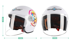 Hot bán <span class=keywords><strong>3</strong></span>/4 mở nửa mặt điện xe máy Mũ bảo hiểm ABS Mũ bảo hiểm an toàn cho trẻ em 5-13 tuổi trẻ em trẻ em - Product Image 6