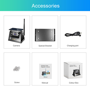 For <strong>Truck</strong> Trailer 1080P Reverse <strong>Camera</strong> <strong>Backup</strong> <strong>Rear</strong> <strong>View</strong> Magnetic Base IOS Android Solar Battery Wireless <strong>Camera</strong> - Product Image 4