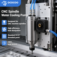 Pompe de refroidissement à eau en aluminium OCOCOO, ailettes circulaires ondulées anodisées, double ports filetés, haute efficacité, équipement industriel stable