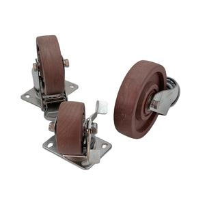 Wek ล้อเบรกอุตสาหกรรมหมุนได้<span class=keywords><strong>4</strong></span>นิ้วทนความร้อนสำหรับเครื่องจักรอาหารอุณหภูมิสูง - Product Image 1