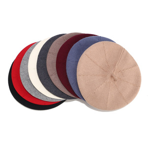 <span class=keywords><strong>Béret</strong></span> <span class=keywords><strong>français</strong></span> en laine mélangée pour <span class=keywords><strong>homme</strong></span> et femme, de couleur unie, vente en gros - Product Image 2