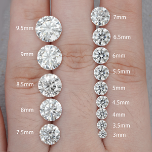 Rực rỡ moissanite đá 8mm 9mm 6.5mm 7.5mm D Trắng vvs đá mossanite Diamante đồ trang sức vòng rực rỡ moissanite - Product Image 1
