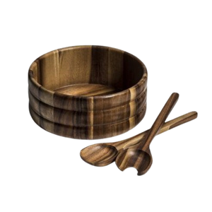 Camping en plein air bols en bois cuisine bols de table vaisselle bols à pâtes servant de délicieux aliments et Dessert ustensiles de cuisine - Product Image 3