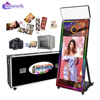 WiViKiosk, miroir magique portable pour photos et selfies, borne photo avec écran tactile, cadre LED, 65 pouces, pour événements