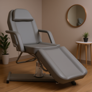 Table de massage grise 70,9x24,4 pouces, taille réglable 34,3-44,1 pouces, pour usage en salon - Product Image 2