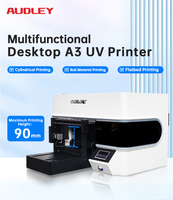 Impresora UV Plana Híbrida A3 con Cabezal I3200 HD - 2400 DPI para Botellas de Vidrio Flexibles, Carcasas de Teléfono y Manualidades DIY