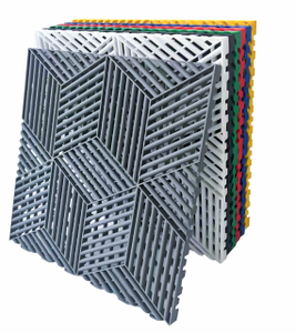 Tapis de sol de garage modulaires ventilés en <span class=keywords><strong>PVC</strong></span> industriel robuste pour une utilisation intérieure dans une tente ou un bureau d'entrepôt - Product Image 4