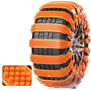 Cadenas de nieve de goma antideslizantes para sedanes, SUV, protección universal para neumáticos, conducción en invierno - Product Image 1