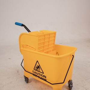 Seau à serpillière avec essoreuse 63x27x67 Jaune Outil de nettoyage de sols pour hôtels et commerces - Product Image 2