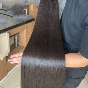 Mechones de cabello camboyano Virgen sin procesar de 8 pulgadas de alta calidad Cabello liso alineado con cutícula estirada doble Calidad 9A - Product Image 2