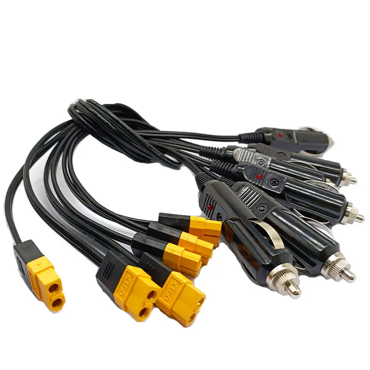 2464 16AWG 18AWG XT30 XT60 1.25mm male to female connector to Car Cigarette Lighter Chargermale plug battery cable