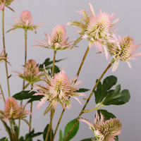 Fleur artificielle grande branche de céleri épineux, arrangement floral d'intérieur pour bureau, ornement de mariage pissenlit, boule d'oignon simulée