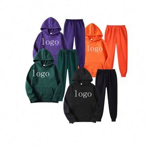 Conjunto de Sudadera y Pantalones Deportivos de Alta Calidad, Conjunto de Dos Piezas Liso Personalizado, Transpirable, Informal, Sólido, OEM, para Hombre, Deporte, Gimnasio - Product Image 1