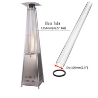 Réchauffeur de verre carré Triangle sans installation intégrale réchauffeur de gaz naturel liquéfié extérieur Durabilité Chauffe-terrasse
