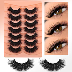 7 Pares de Pestañas de Visón 8D, Hechas a Mano, Rizadas y Voluminosas, Reutilizables, Estilo <span class=keywords><strong>Ojo</strong></span> de Gato, Paquete para Venta al Por Mayor - Product Image 2