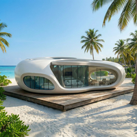 Maison capsule moderne, modulaire, écologique, durable, en aluminium haut de gamme préfabriquée