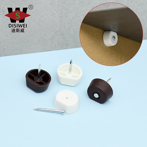 Disiwei Supports de fixation pour étagères en plastique, blanc et marron, longs, sans perçage, pour meubles - Product Image 1