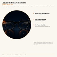 Lunettes Intelligentes Noires Mat 2610 avec Assistant Vocal IA, Traduction en Temps Réel, Audio Bluetooth et Recharge Type C