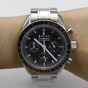 Reloj SEILOCE de cuarzo con cronógrafo deportivo de 40mm para hombre, movimiento VK63, correa de acero multifunción, zafiro luminoso - Product Image 5