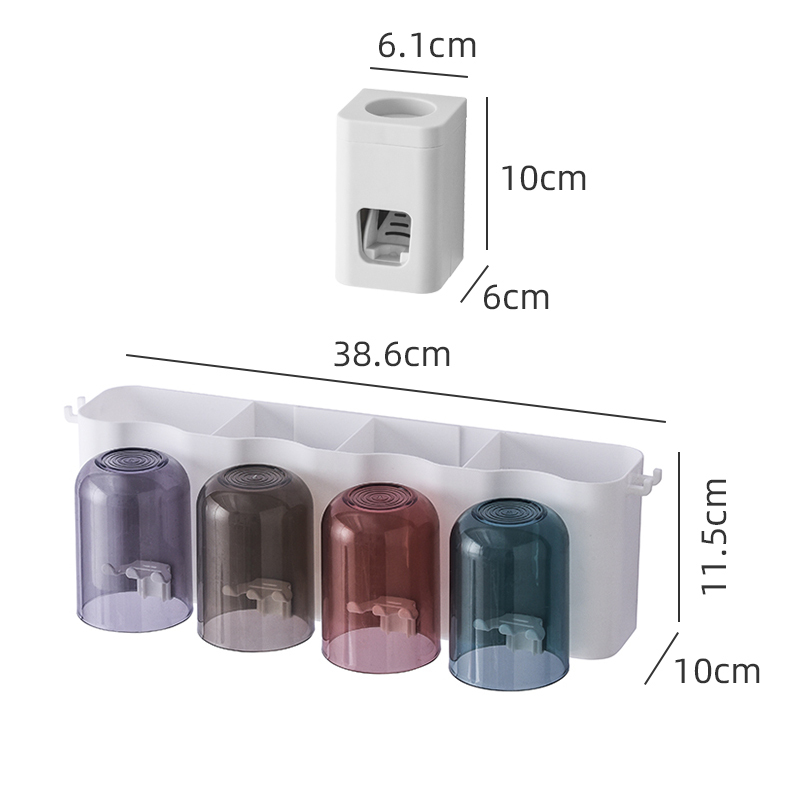Set de 4 piezas con exprimidor blanco