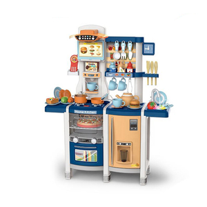 100cm 플라스틱 주방 놀이 세트 65개 조리 게임 음식 장난감 어린이용 - Product Image 1
