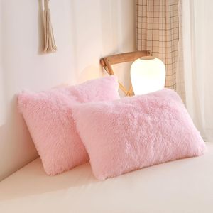 Juego <span class=keywords><strong>de</strong></span> <span class=keywords><strong>Funda</strong></span> Nórdica Rosa Esponjosa para Cama Queen, Juego <span class=keywords><strong>de</strong></span> Ropa <span class=keywords><strong>de</strong></span> Cama Rosa Peluda y Suave para Cama Queen, 3 Piezas: 1 <span class=keywords><strong>Funda</strong></span> Nórdica, 2 Fundas <span class=keywords><strong>de</strong></span> Almohada, Cierre <span class=keywords><strong>de</strong></span> Cremallera - Product Image 6