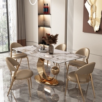Ensemble de salle à manger de luxe moderne sur mesure, table à manger multifonctionnelle assemblée, bois massif MDF, utilisation au bureau