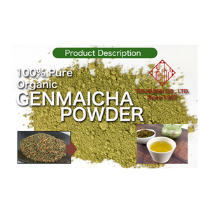 Poudre de genmaicha japonaise biologique avec riz brun Sencha thé vert sans additifs artificiels emballage de sac à fermeture éclair de qualité supérieure - Product Image 1