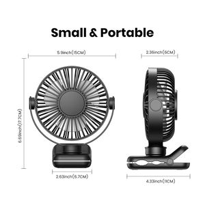 Ventilateur solaire rechargeable USB 8 pouces populaire avec lampe, ventilateur de circulation d'air multifonctionnel, grand ventilateur à forte puissance, lampe de camping - Product Image 3
