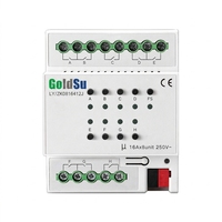 KNX/EIB Module de commutateur de lumière intelligent 10A à 8 canaux Emballage personnalisable pour le système d'hôtel intelligent et le système de maison intelligente KNX