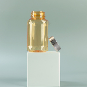 Green Transparent High Quality Customized Capsule <b>Bottle</b> Pharmaceutical Packaging PET Plastic For Health Product With Screw Cap - Product Image 3
