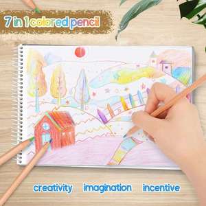Crayons de couleur courts portables, mini fournitures artistiques pour enfants, pour l'école et les projets créatifs - Product Image 4