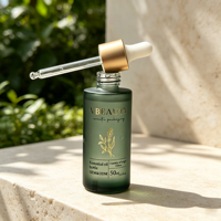 Flacon vide de luxe mat personnalisé pour huile corporelle et sérum visage, 50 ml et 60 ml, avec pompe