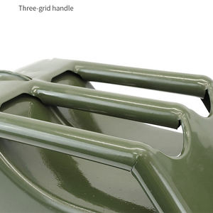 Conteneur jerrycan de course diesel <span class=keywords><strong>essence</strong></span> mazout <span class=keywords><strong>20L</strong></span> en acier vert métal - Product Image 3