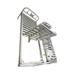 Горячая распродажа, Современная дешевая ручная кровать для ухода за пациентом, однофункциональная Больничная стальная кровать, железная медицинская кровать - Product Image 4