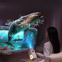 Projecteur de galaxie 3D, 60 scènes, lampe de projection d'étoiles holographique, télécommande, mini planétarium HD, veilleuse pour cadeau d'anniversaire ou de Noël