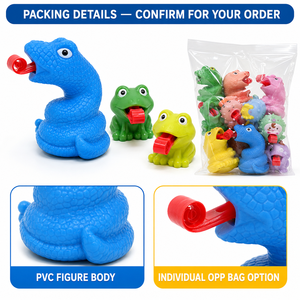 Jouets à presser enroulables, figurines d'animaux variées (dinosaures et grenouilles) pour cadeaux de fête et programmes de cadeaux originaux - Product Image 2
