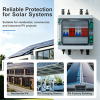 Boîtier de distribution solaire étanche IP65 HA 8 voies 2 chaînes DC500V 1000V avec couvercle transparent pour systèmes intérieurs hors réseau et connectés au réseau ABS+PC