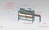 Machine de remplissage et de bouchage de bouteilles semi-automatique pneumatique isobare à 4/6/8/10 têtes, contrôlée par PLC, garantie 1 an