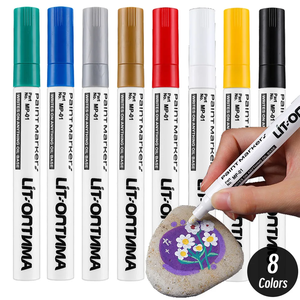 Stylo de retouche de peinture pour voiture 12 couleurs, séchage rapide, imperméable, marqueur de peinture pour réparation de rayures et pneus - Product Image 1
