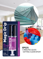 Adhésif époxy transparent à prise rapide en 5 minutes, colle industrielle à deux composants pour bois, métal, plastique, verre, céramique