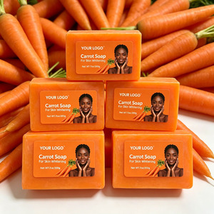 Natural Carrot Whitening <b>Soap</b> Bar 200g Low MOQ Private Label For Dark Skin Hyperpigmentation Glow <b>Soap</b> - Product Image 4