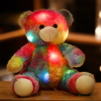 Mini peluche lumineuse ours en peluche amour poupées pour hommes peluche animaux lumineux poupées en peluche personnalisé Animal saint valentin poupée en peluche