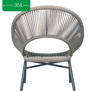 Chaise longue d'extérieur ronde en aluminium tressé radial artistique moderne pour ensemble de <span class=keywords><strong>jardin</strong></span> et balcon - Product Image 4