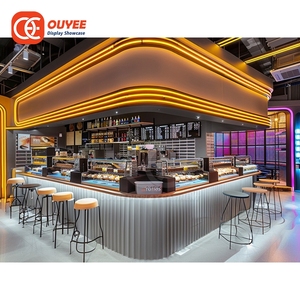 Estanterías Comerciales <span class=keywords><strong>de</strong></span> Madera Maciza OUYEE para Cafeterías Especializadas con Iluminación LED - Directo <span class=keywords><strong>de</strong></span> Fábrica en China - Product Image 4