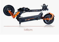 Scooter électrique adulte pliable tout-terrain en alliage d'aluminium à double moteur 12 pouces 5000w avec frein à disque à huile 48v 35ah Obarter D5