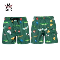 Zomerstrand zwembroekjes voor peuters, dieren- & fruitprint, 1-delig, snel drogend, stretch, op maat gemaakte zwemshorts