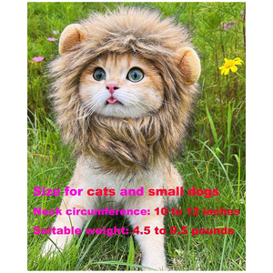ZYZ <span class=keywords><strong>PET</strong></span> Löwen mähne Perücke Katzen kostüm Haustier verstellbar wasch bar Komfortabel Phantasie Löwen haar Katzen kleidung - Product Image 6